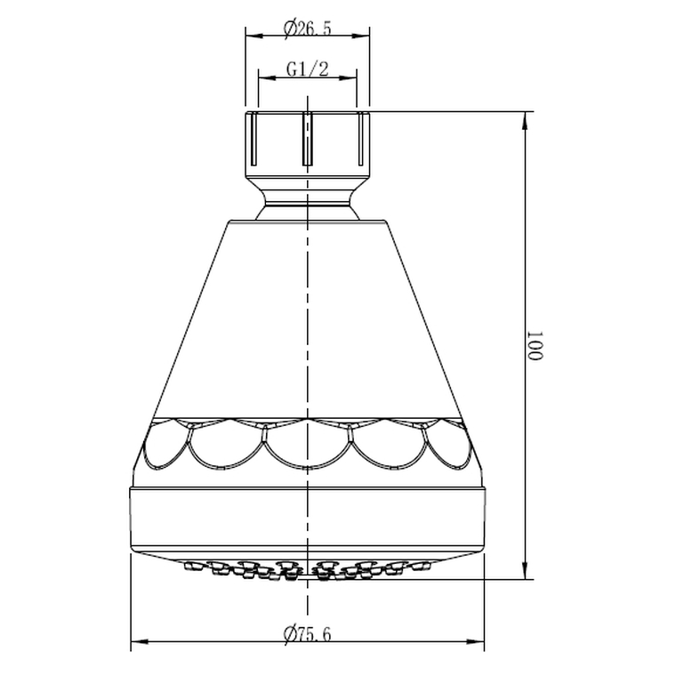 COBRA SHOWER HEAD TRIANGULAR