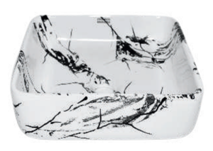 CERAMIC BASIN (WHITE MARBLE 390X390X13CM