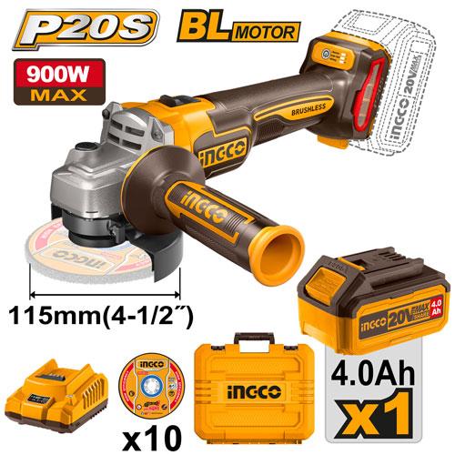20V PS+ C/L GRINDER 115MM B/LESS +ACC