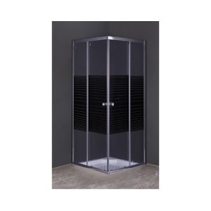 ARIA SHOWER DOOR BLK LINE SQ29