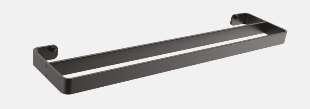 ONYX BLACK DOUBLE TOWEL RAIL 600MM
