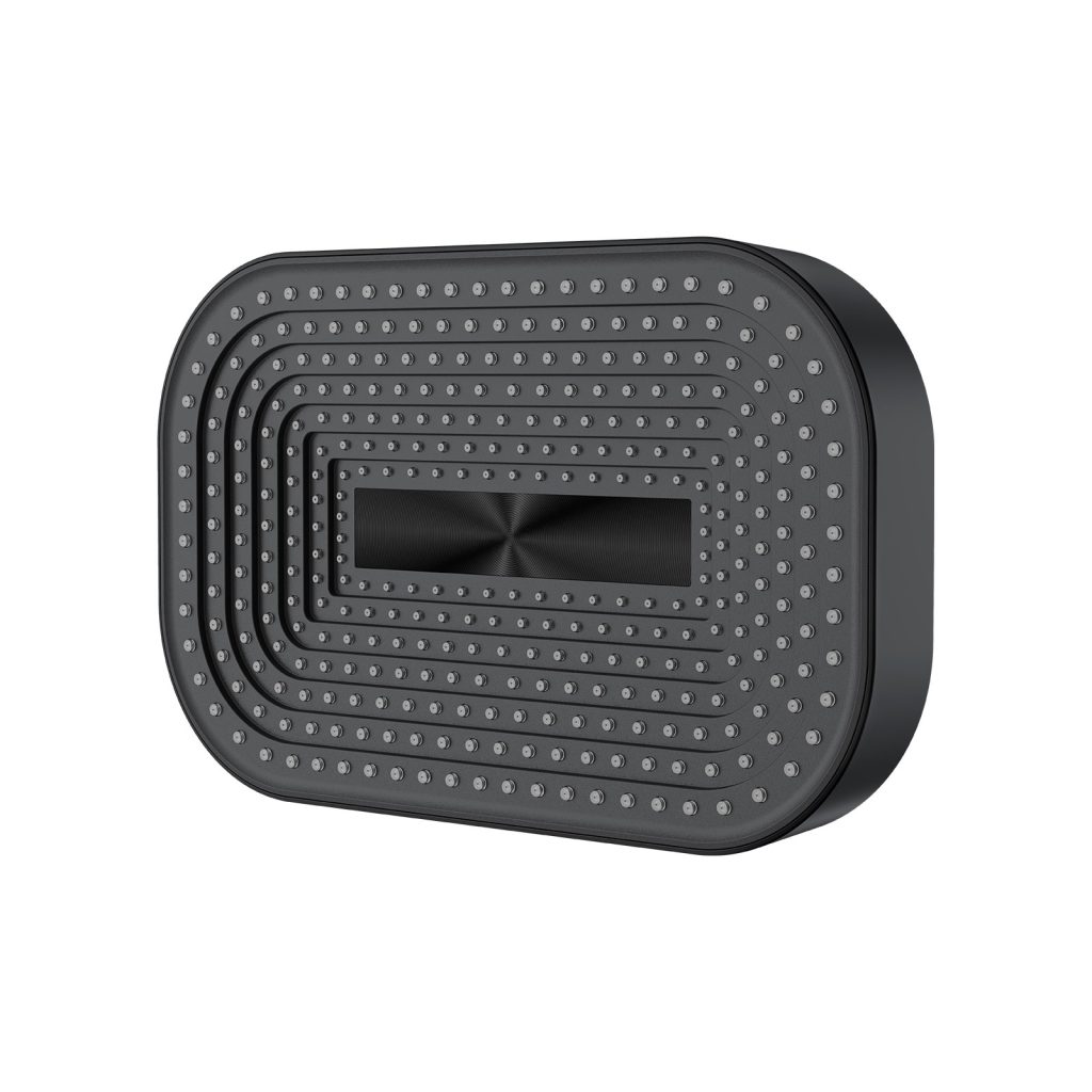 BLACK SHOWER HEAD 325X200X40MM