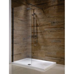 LIVORNO WALK SHOWER DOOR BLACK 2MX1.2 (1