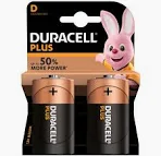 DURACELL BATTERY MN1300 (D) 2PACK