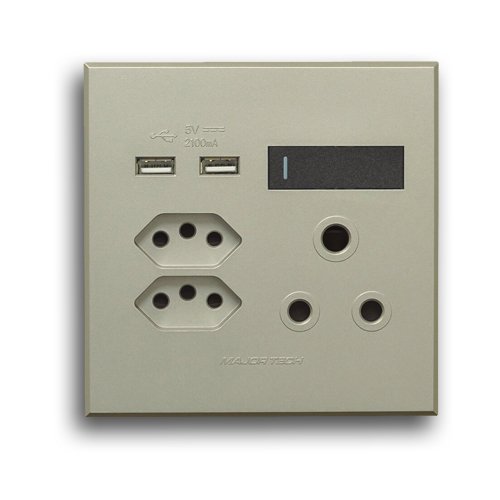 MAJOR TECH SINGLE PLUG +2USB+2V-SLIM