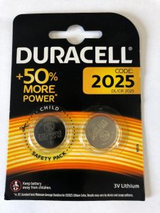 DURACELL BATTERY CR2025 2 PACK
