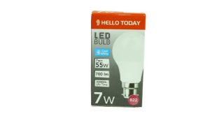 HELLO TODAY 7W BULB B22 WH