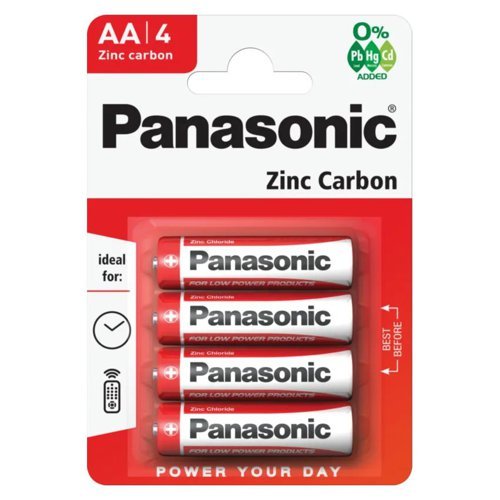 PANASONIC GP ZINC AA BATTERY 1.5V 4 PACK