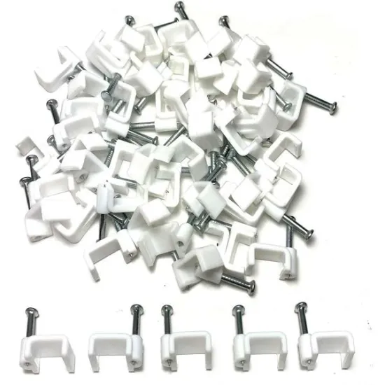 EURO CABLE CLIPS FLAT 12MM 100PCS