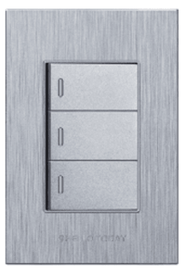 HELLO TODAY 4X2 SILVER 3 LEVER SWITCH