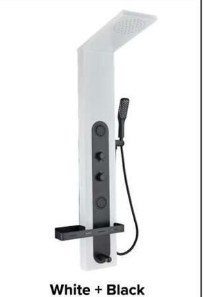 RL SHOWER PANEL WHITE+BLACK