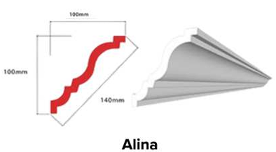 HP EPS CORNICE ALINA 100X100X140MM 2M